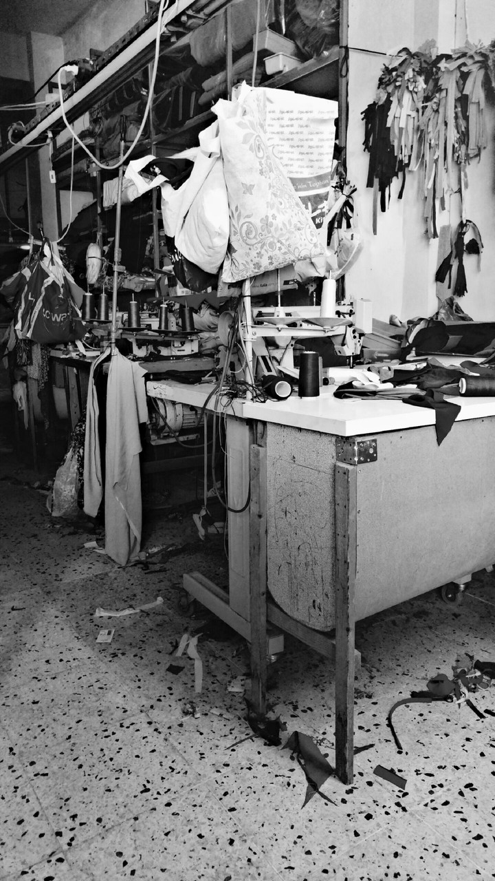 a dressmaker's workplace