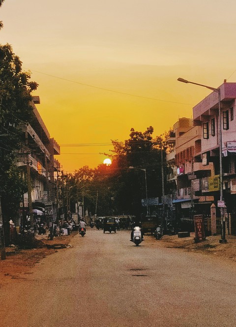Sunset.