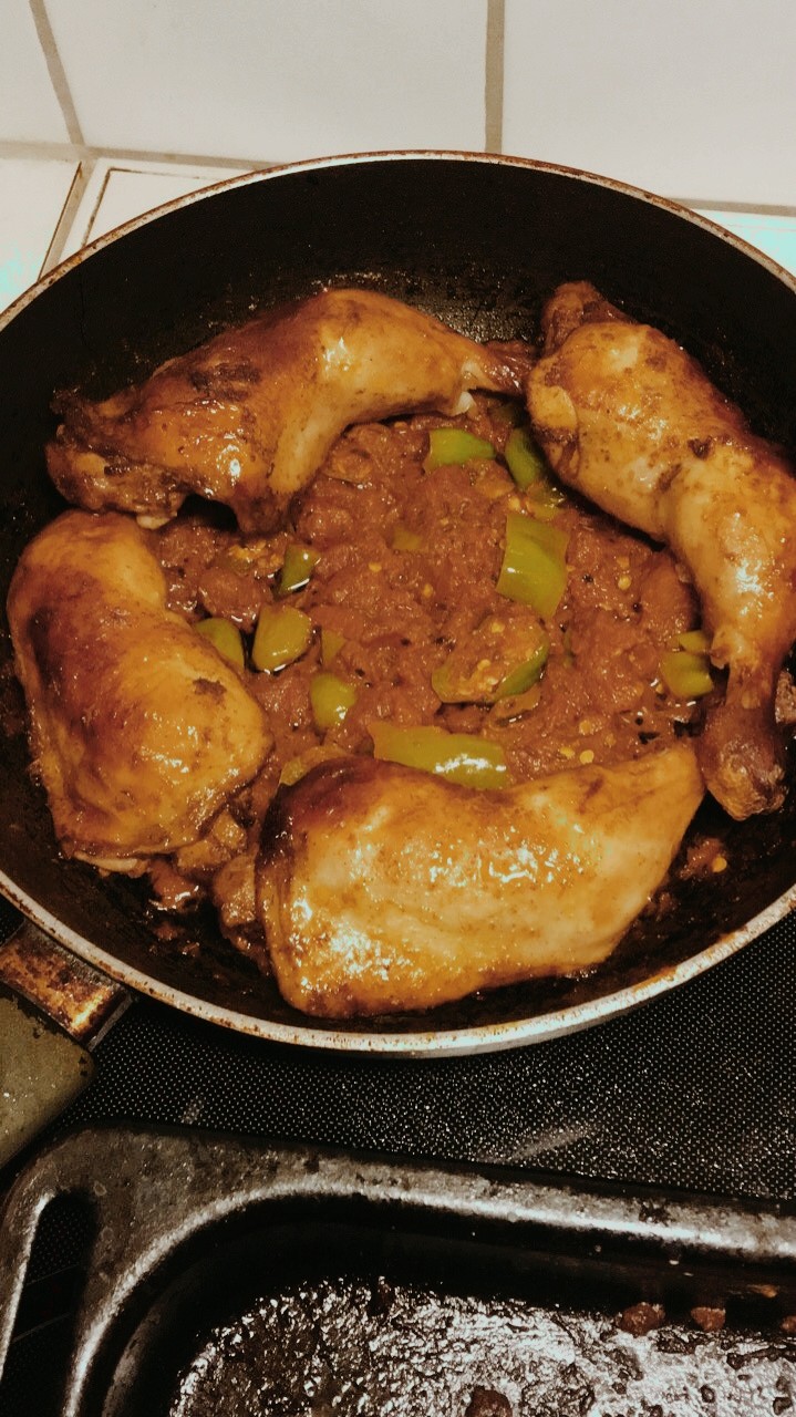 Roasted chicken legs
