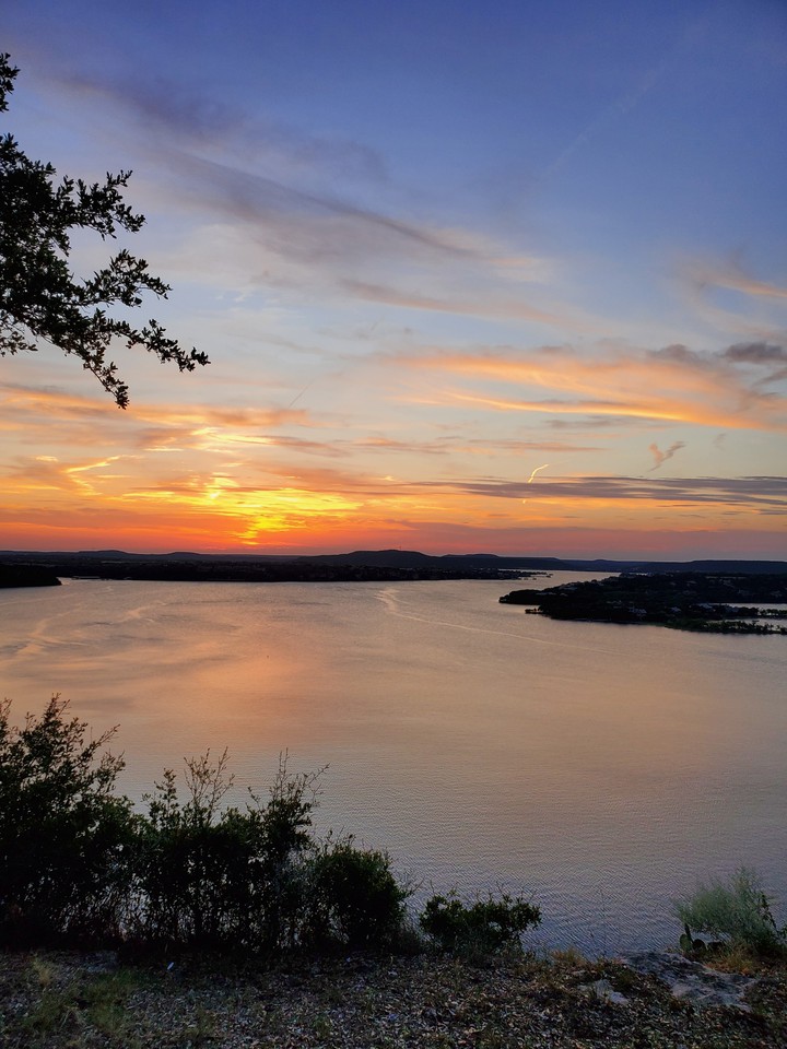 sunset on the lake