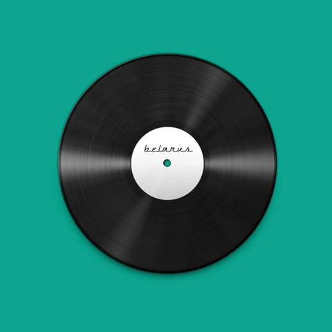 Vinyl plate. Retro style.