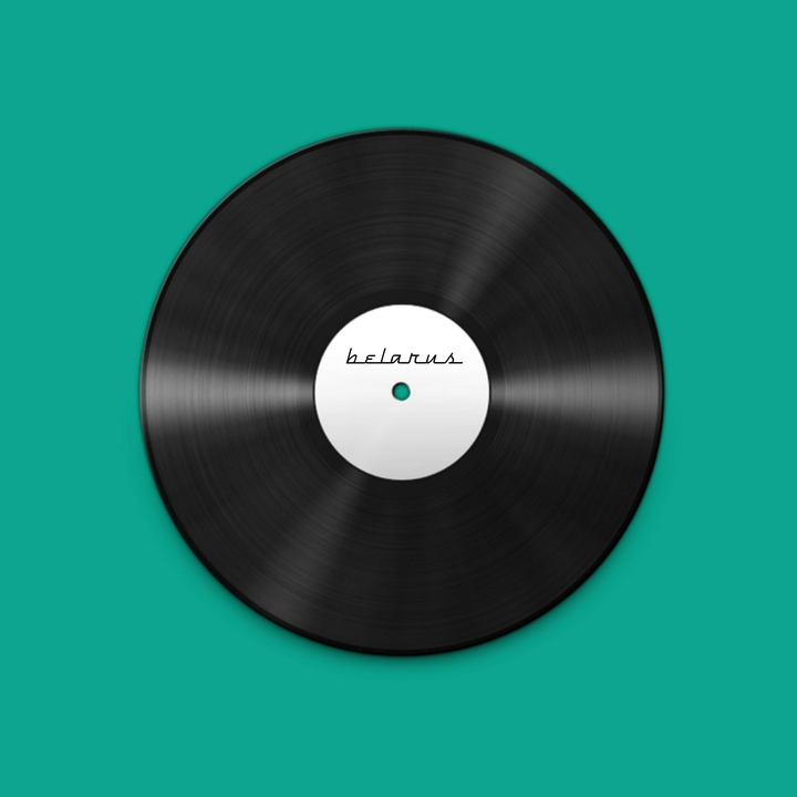 Vinyl plate. Retro style.