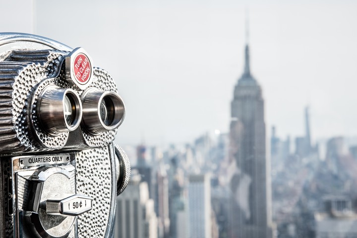 Usa New York Manhattan Rockefeller Center Binoculars