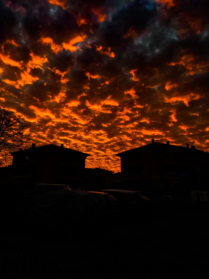 red clouds