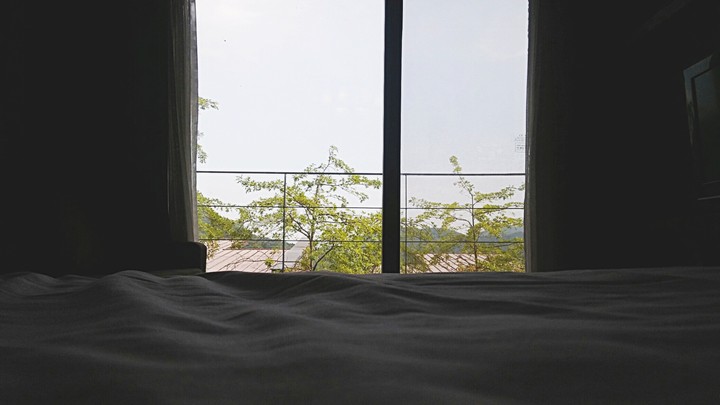 window, bed