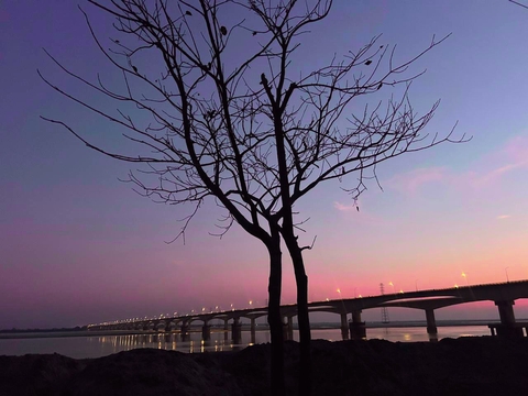 evening, Bridge वॉलपेपर