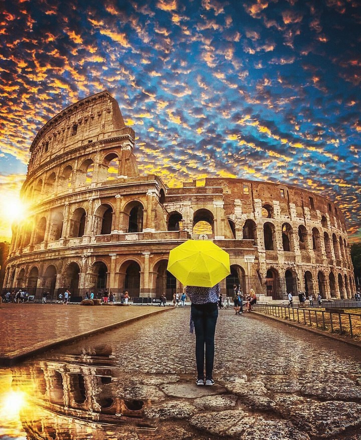Roman coliseum, Italy