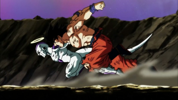 Frieza fighting with Goku