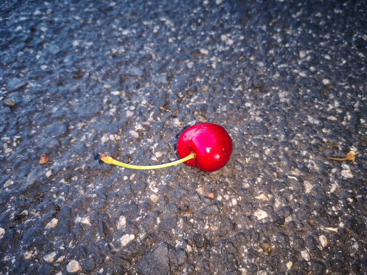 cherry on the road