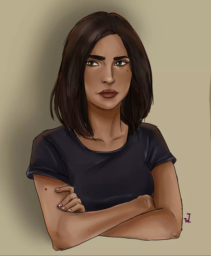 Rysunek art dziewczyna