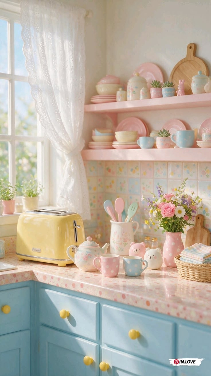 Pastel kitchen room