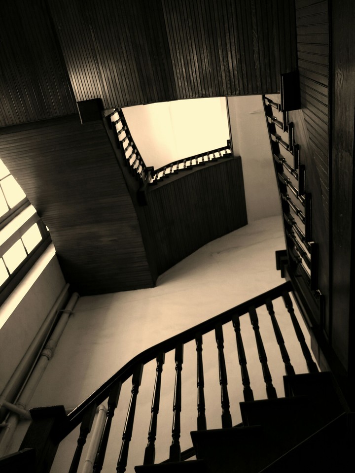 stairs of an old building