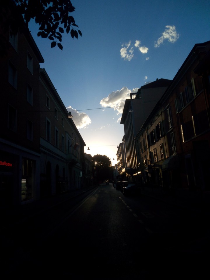 tramonto sul corso