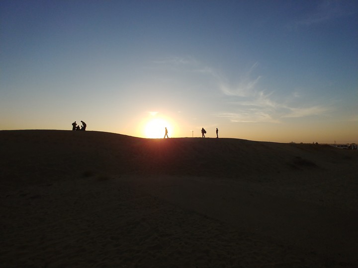 Sunset In Desert