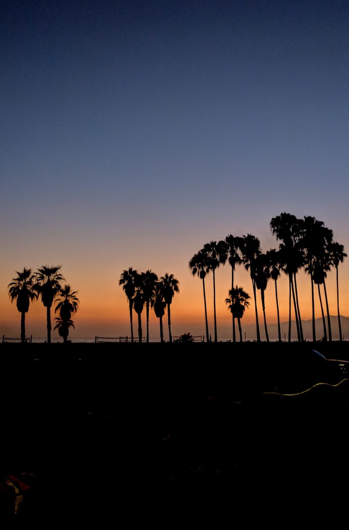 Sunset over California